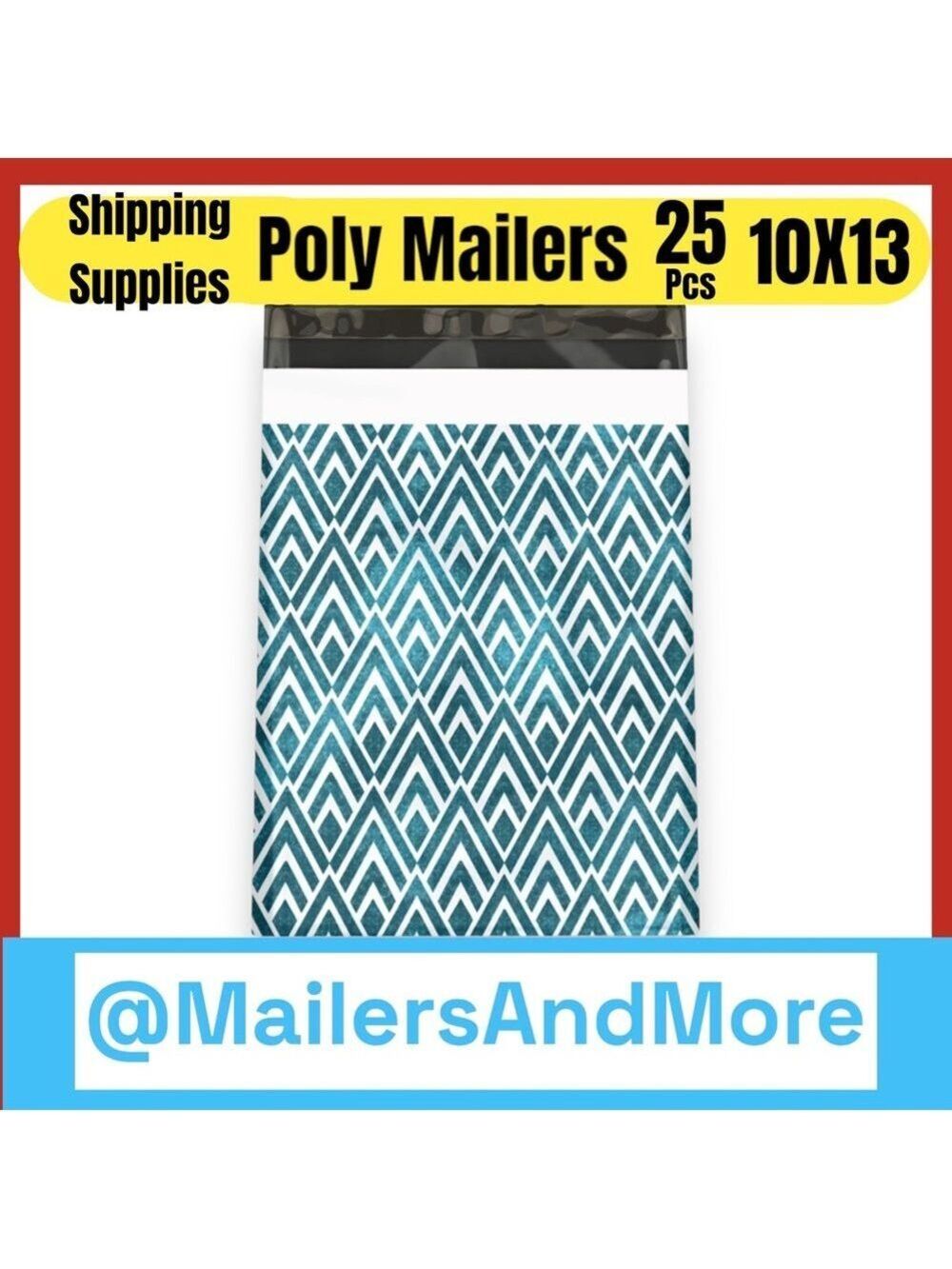 25 10X13 Poly Mailers, Geometric Chevron, Shipping Envelopes PRICE IS FIRM - Picture 6 of 8